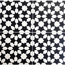 Misiones Black & White Encaustic Cement Tile 20cm*20cm