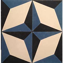 Nadia Blue Black Encaustic Cement Tile