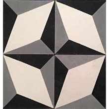 Nadia Grey Black Encaustic Cement Tile 20cm*20cm
