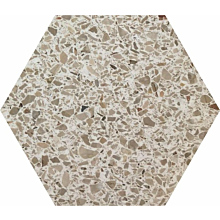 Palbe Hexagonal (15mm Chip) Terrazzo Honed 17cm x 20cm