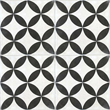 Petals Black Encaustic Cement Tile 20cm*20cm