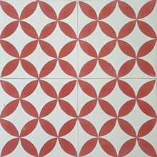 Petals Red Encaustic Cement Tile 20cm*20cm