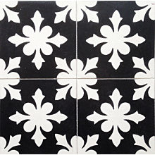 Snowflake Black & White Encaustic Cement Tile 20cm*20cm