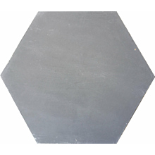 48 Storm Grey - Hexagonal Solid Colour Encaustic Cement Tiles 17cm x 20cm