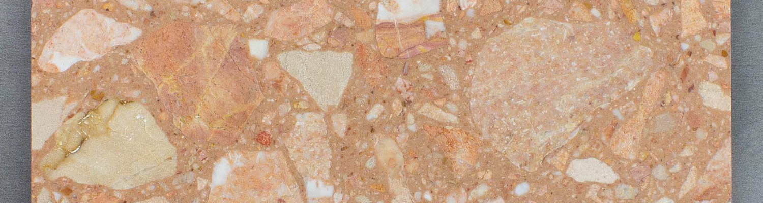 E3 Apricot Gravel Honed Terrazzo Resin Tiles