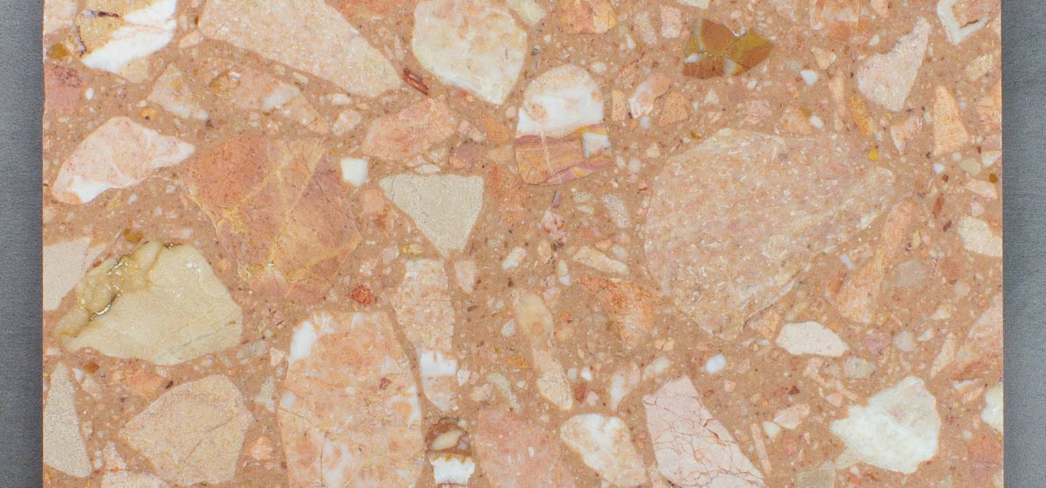 E3 Apricot Gravel Honed Terrazzo Resin Tiles